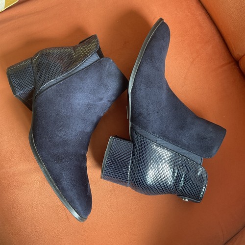 Moda pelle navy ankle - moda,