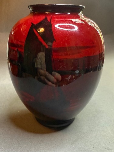 Royal doulton flambe vase - flambe,