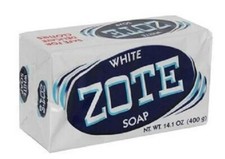 6 Pack of Zote Laundry Original White  Soap Bar Washing