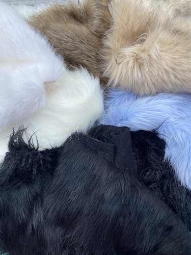 Faux fur fabric remnant - faux, bag
