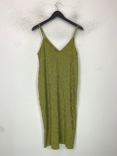 Zara yellow check midi slip - yellow,