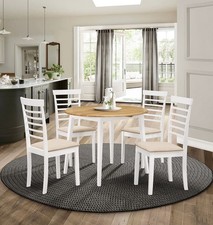 Dining Set, Wooden Round Drop