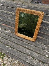 Small Mirror In Wicker Frame
