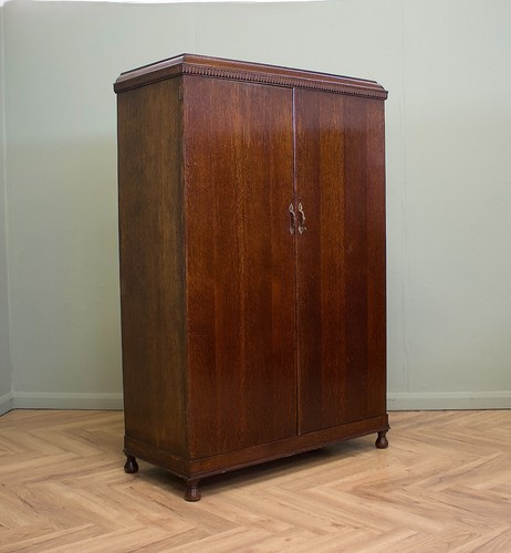 Vintage art deco oak compactum - vintage,