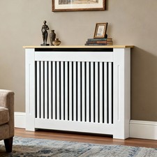92cm Tall Radiator Cover MDF Cabinet Heater Cover Wood Texture Nature Top Shelf