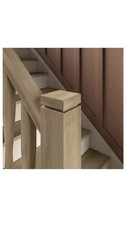Solid Oak Shadow Newel Cap For