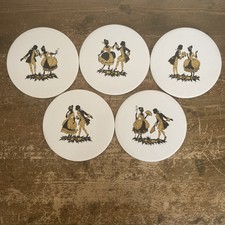 H & R Johnson Tiles Trivets Vintage Courting Couple MCM Bundle