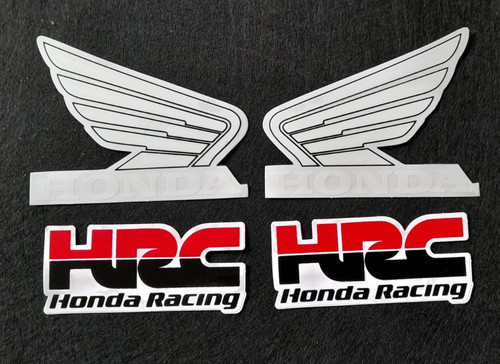 Honda fuel tank wings white - white, x
