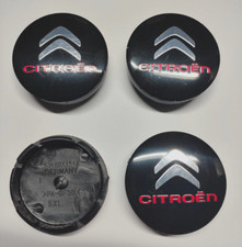 4x Citroen 56mm Word Style Wheels Centre Caps 5.6cm Decals Hubcaps Emblems Log