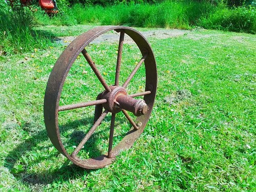 Wrought iron antique wheel - wrought-iron,