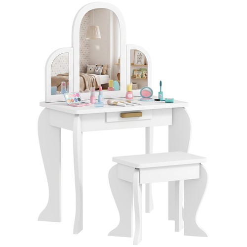 Homcom kids dressing table - table, set