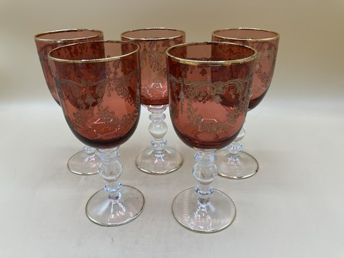 Vintage czech cranberry glass - cranberry,