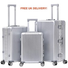 SET OF 3 SUITCASES ALUMINIUM