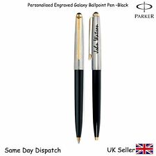 PERSONALISED ENGRAVED PARKER GALAXY PEN BALLPOINT-GIFTBOX- BLACK BLUE RED SILVER