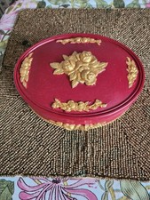 Beautifully Decorated Oval Trinket Box
