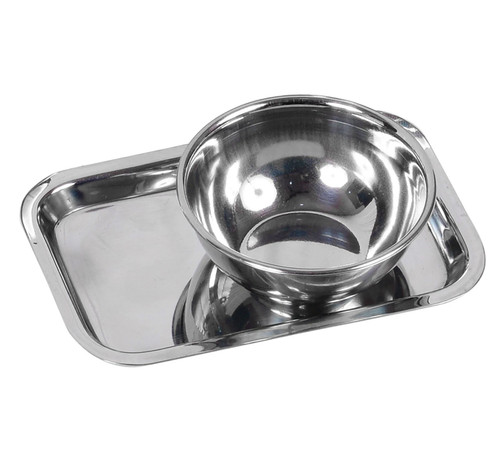 Lotion bowl with tray - with,