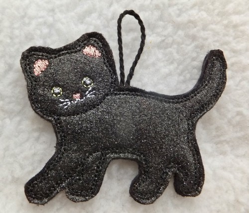 Felt cat hanging decoration - felt,
