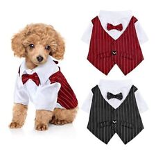 Pet Dog Cat Tuxedo Suit Bow