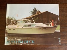 NOS not issued 1972 Chris Craft 45' Flush Deck Boat Brochure with Specifications
