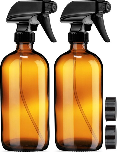Empty amber glass spray - amber,
