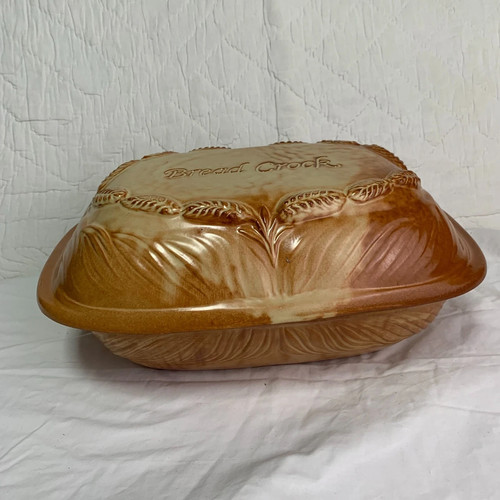 Vintage bread crock terracotta - crock,