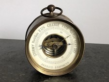 STUNNING ANTIQUE METAL CASED ANDROID BAROMETER 