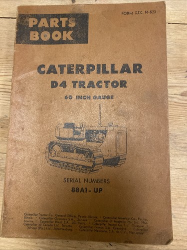 Parts book caterpillar 60 - d4,
