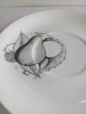 Saucer Susie Cooper Black Fruit Vintage 60s MCM Pear 17cm Unused Collector VGood