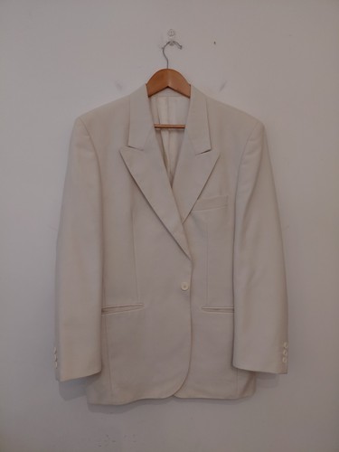 Vintage cream tuxedo blazer - cream, 42