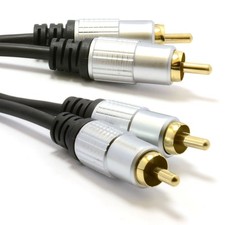 0.5m Pro Audio Metal 2 x RCA