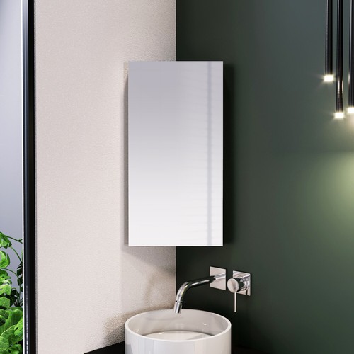 Bathroom corner mirror cabinet - bathroom,