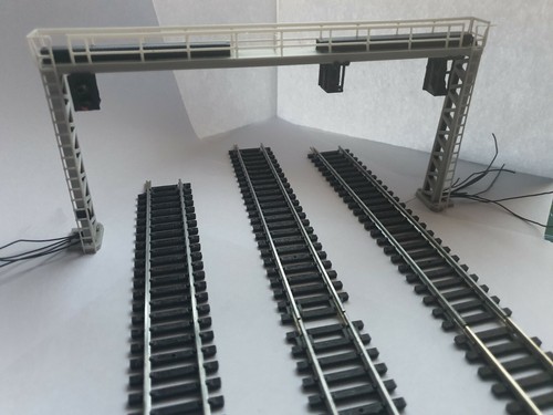 Signal gantry with - with, catenaries