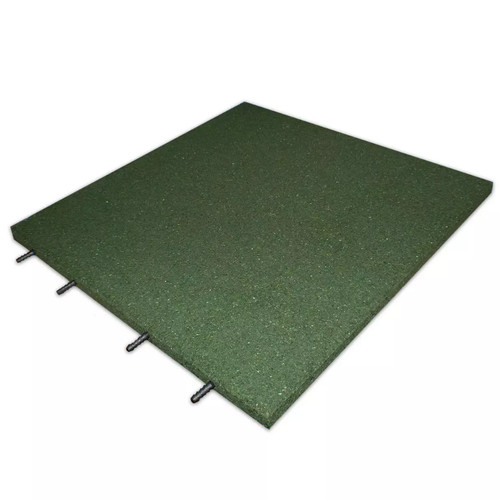 Green rubber playground mat - rubber,