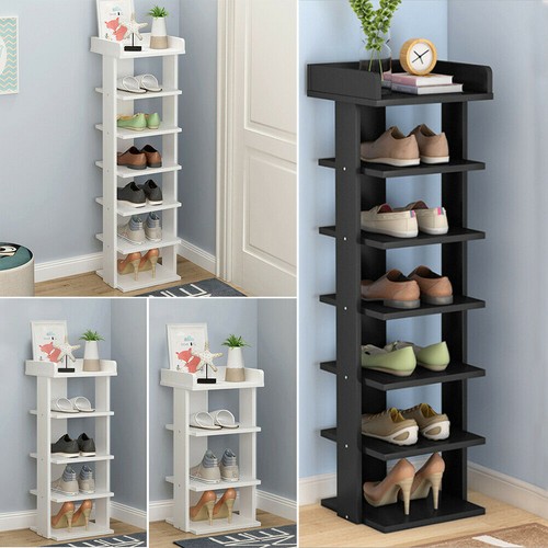 Narrow shoe rack wooden - shoe,