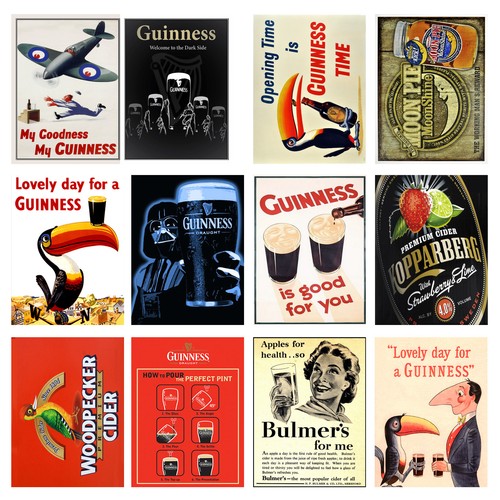 Cider guiness retro metal - guiness,