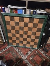 Large Vintage Antique Handcrafted Rustic Wood Chess Board 2.75" Squares