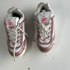 Vintage Fila Women's Sneakers White Leather UK Size 1.0 US 2|SKU 6084