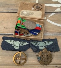 WW2 RAF  group of 4 medals badges and insignia to L M Stamp