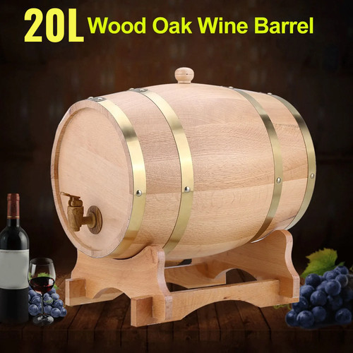 20l wooden wine barrel timber - wooden,