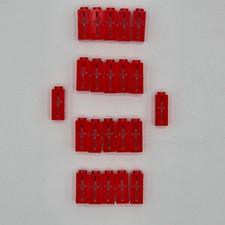 Betta Bilda Castle Windows (22) Red – Cross-Slit 1960s – Vintage Building Parts