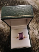 Rose Gold Vermeil Beautiful Alexandrite Ring Large UK Size R 1/2