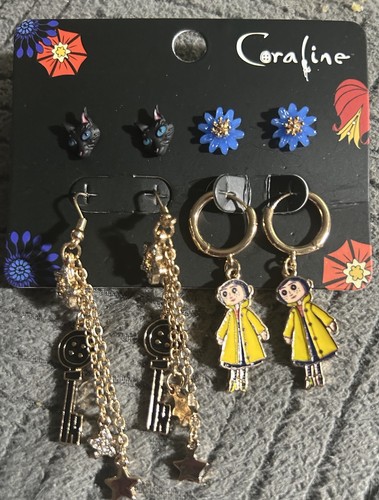 Coraline doll earring set - doll,