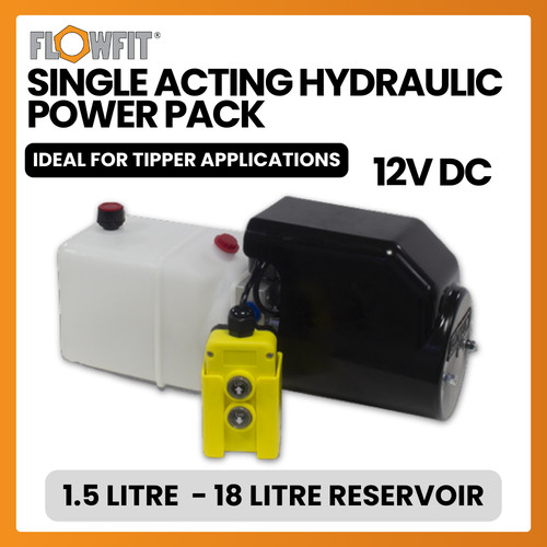 Flowfit 12v single acting - dc,