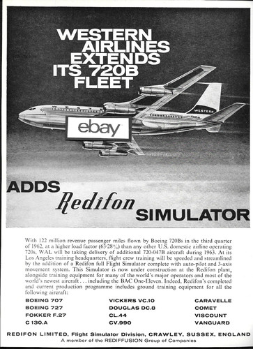 Western airlines 1963 - 1963, boeing