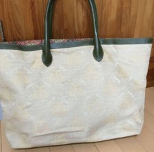 Asprey London Jacquard Paisley Handbag Tote Bag Purse USED Good Condition womens