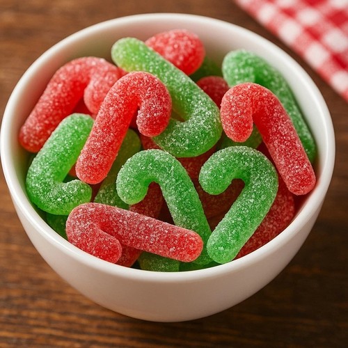 Vegan sugared candy canes - vegan,