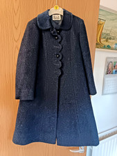 vintage emily jane harrods coat girls harris tweed navy size 7