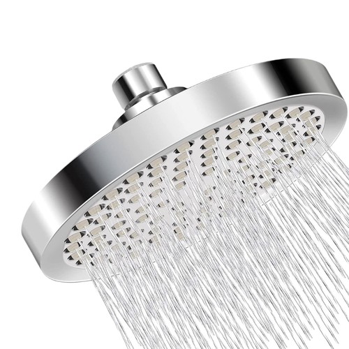 Rain shower head - 6", overhead