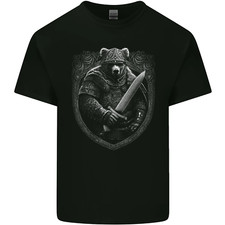 A Viking Bear With A Sword Mens Cotton T-Shirt Tee Top