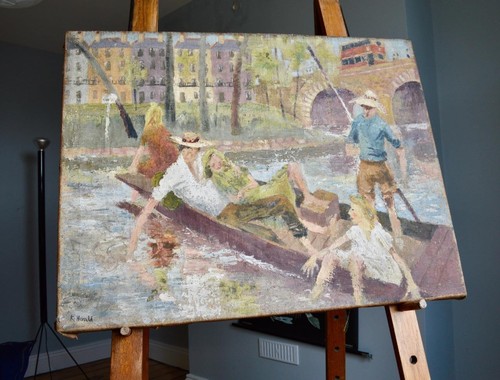Wonderful vintage oil - vintage, on
